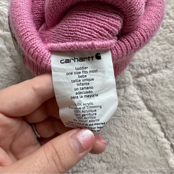 Carhartt | Pink Beanie Foldover Beanie Hat | Size Toddler - Picture 6 of 7